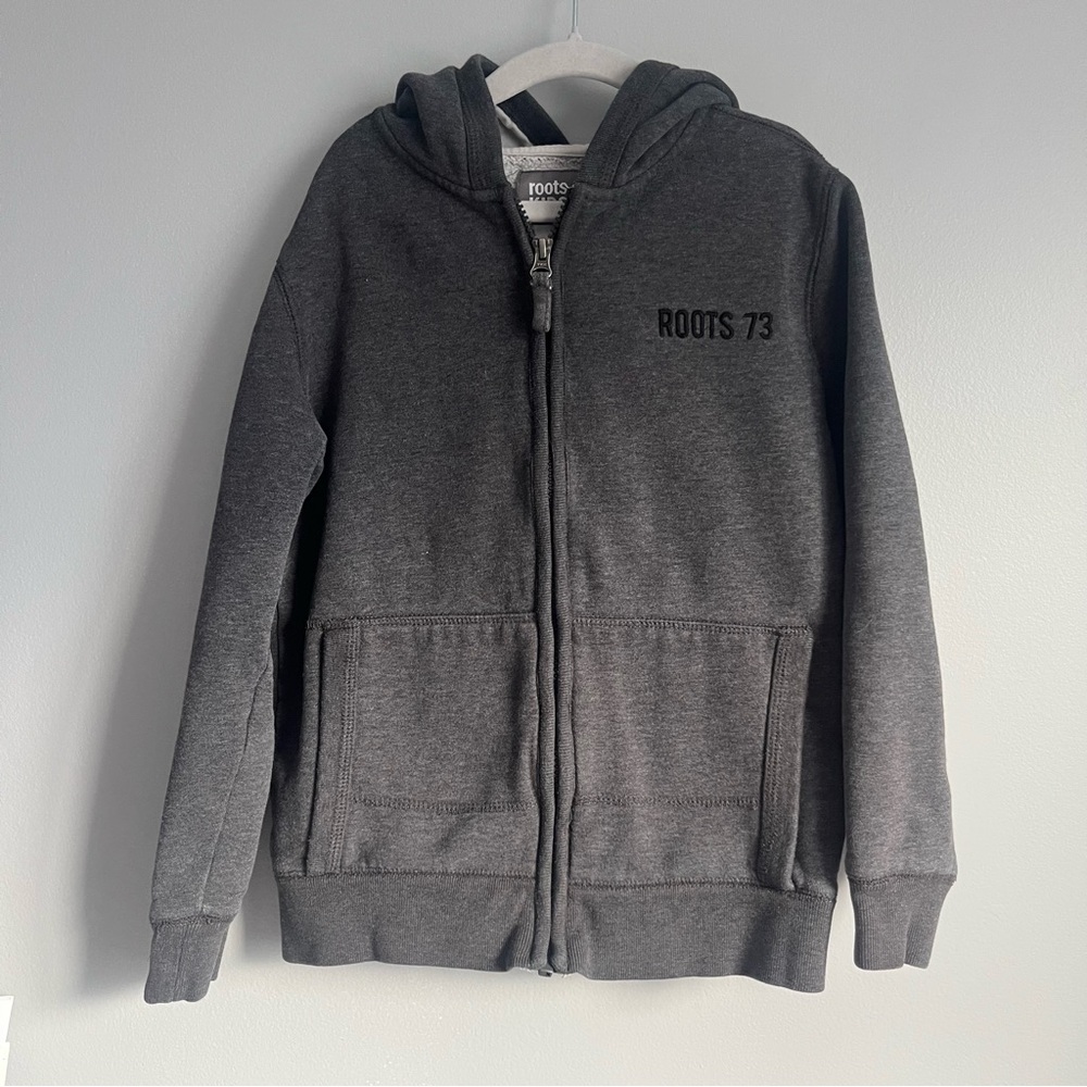 Roots Kids Charcoal Zip-Up Hoodie